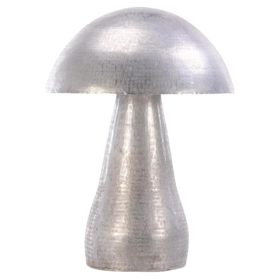Scultura in alluminio a forma di fungo dell'era spaziale francese, C.C. 1960.