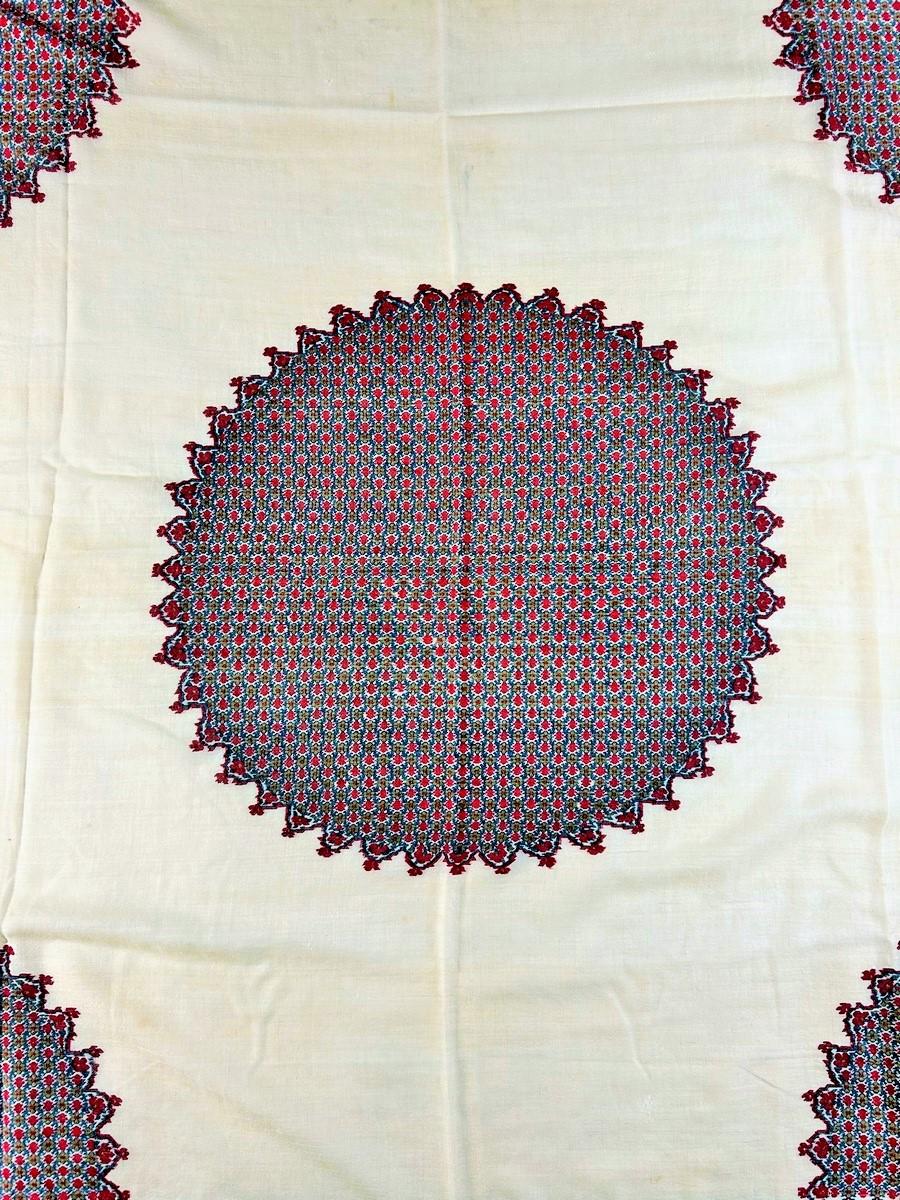 A french squared Paisley Moon Shawl woven silk and wool Circa 1830 1