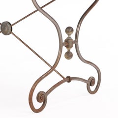 A French Steel and Iron Table With a Blue Stone Top, C. 1940.