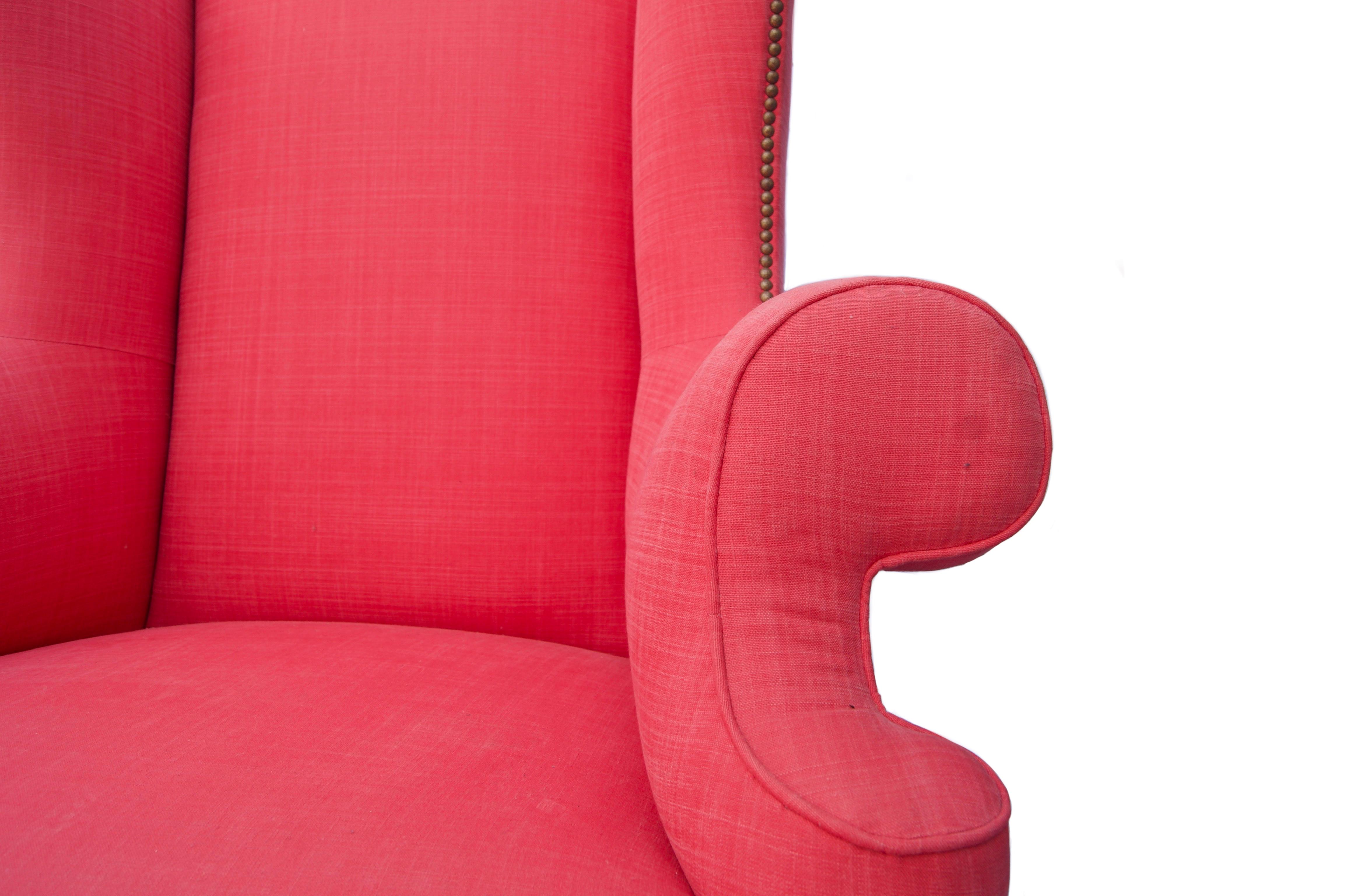 Chaise à oreilles en chêne de style français Bon état - En vente à Petworth, West Sussex
