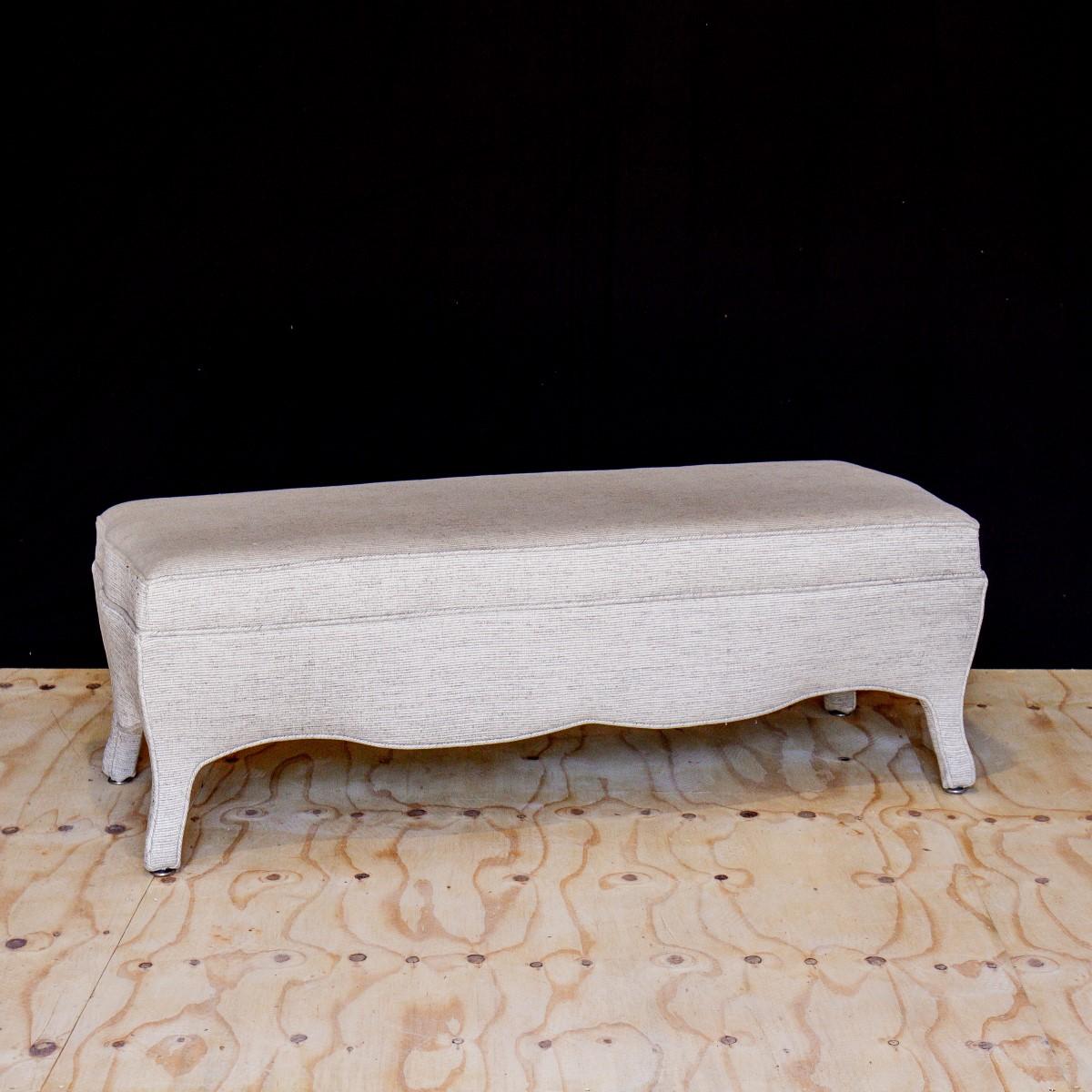 English French Style Upholstered Stool