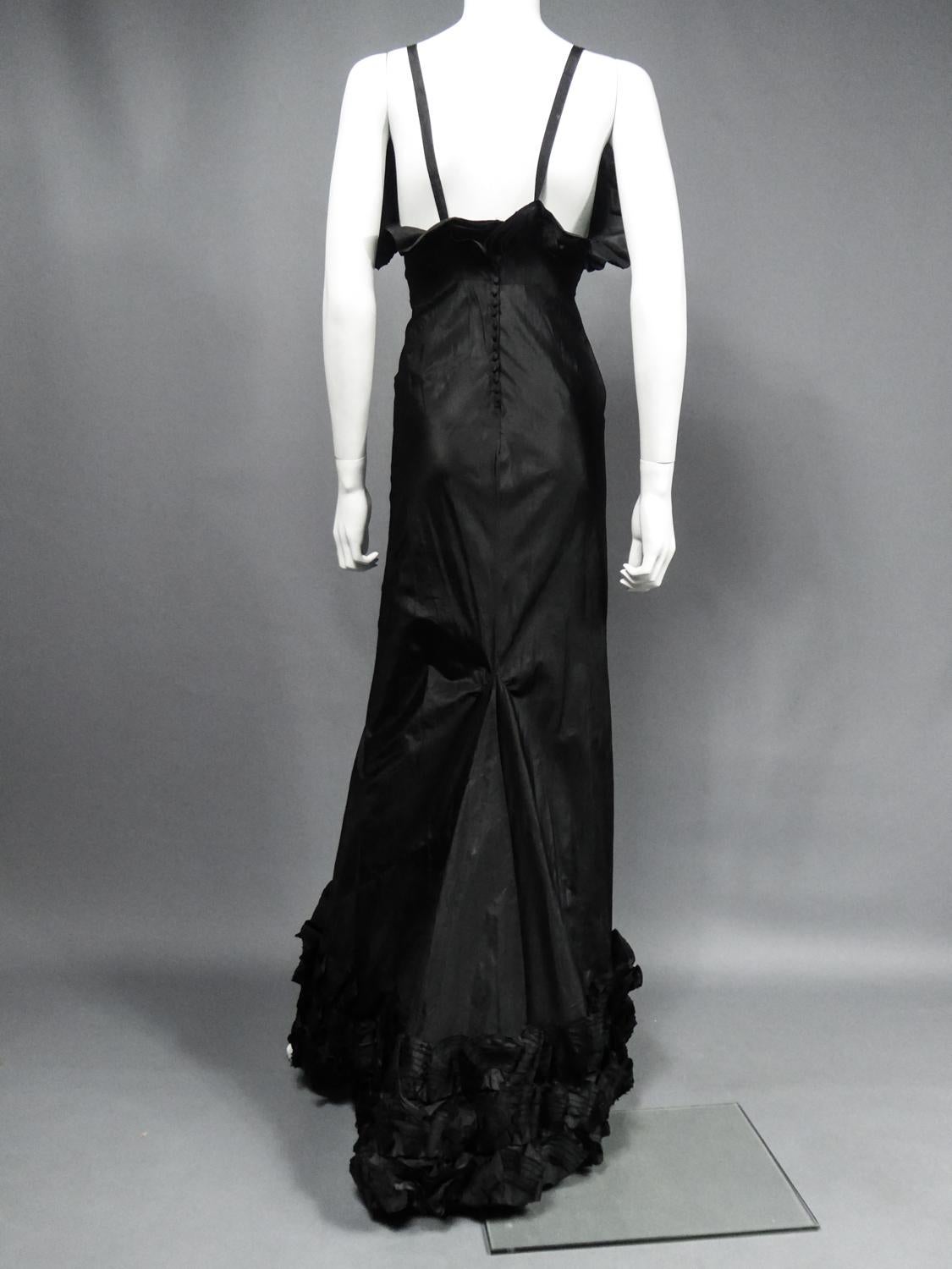 A French Taffeta Couture Evening Dress Possibly Worth Circa 1935 6