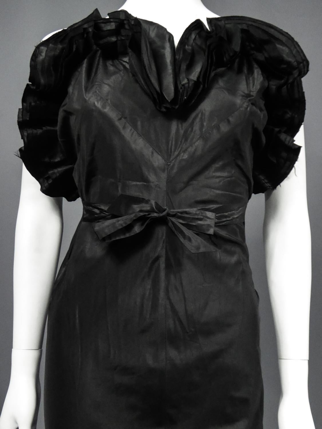 Black A French Taffeta Couture Evening Dress Possibly Worth Circa 1935