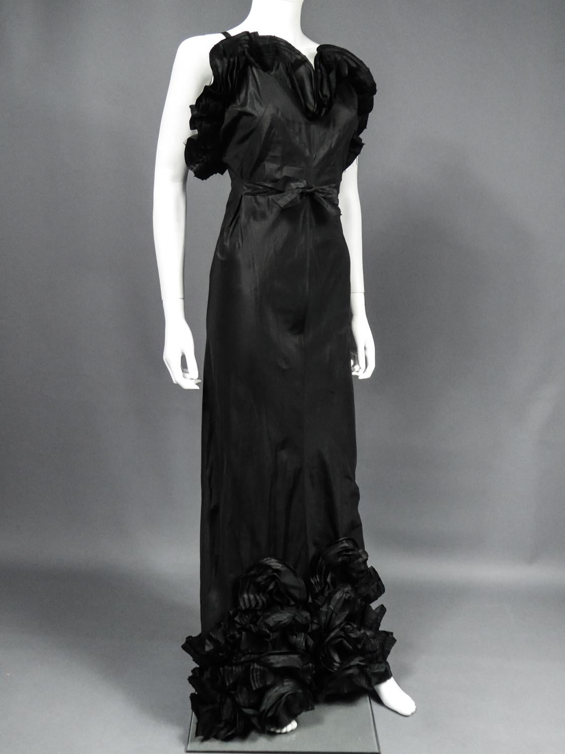 A French Taffeta Couture Evening Dress Possibly Worth Circa 1935 2
