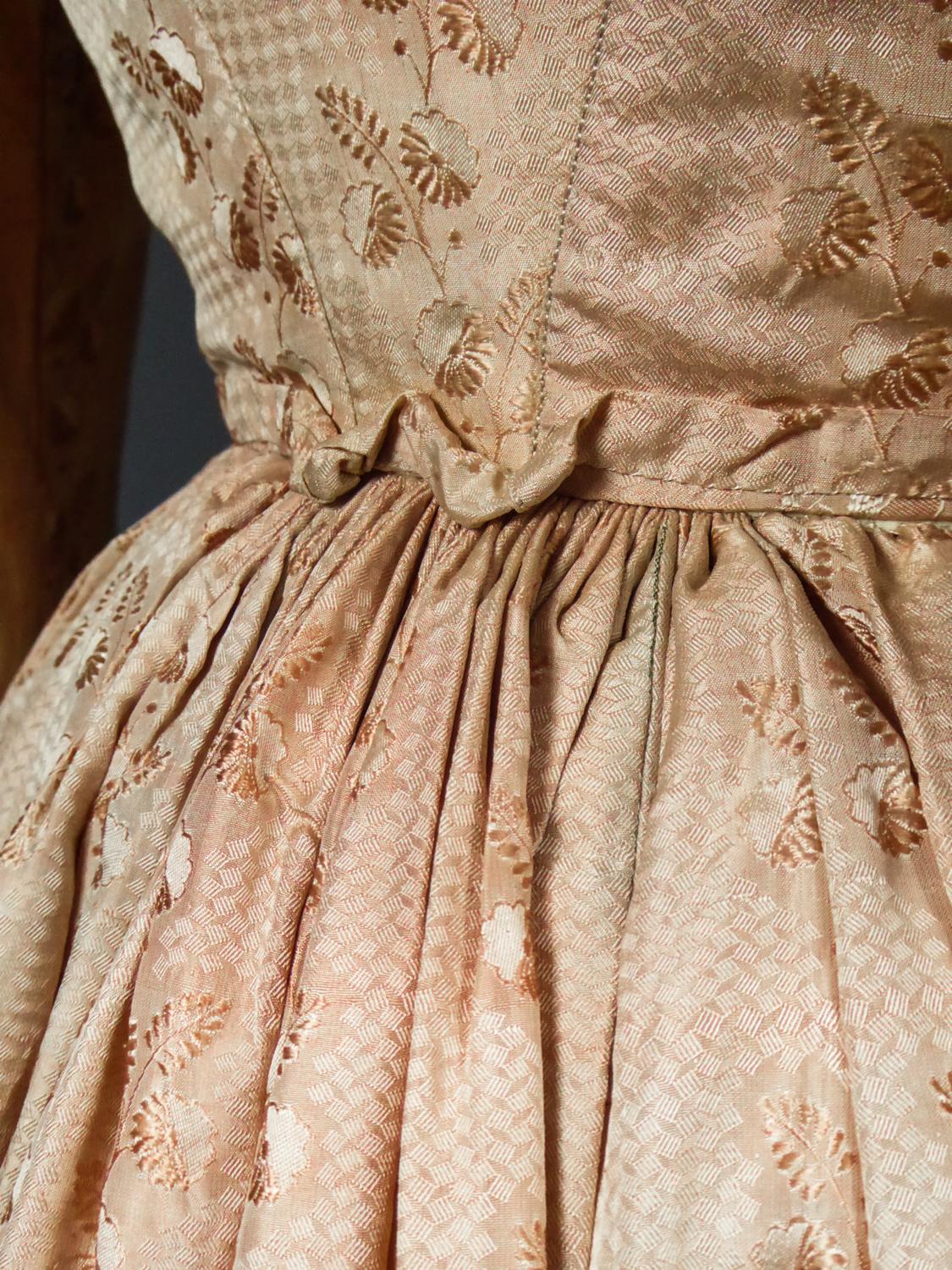 Französisch Taft Seide Ballkleid - Frankreich Charles X Periode Circa 1825 6