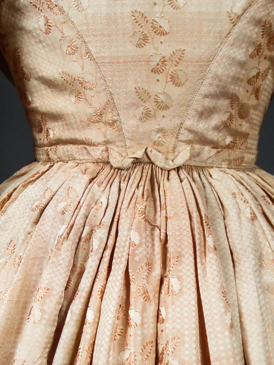 Französisch Taft Seide Ballkleid - Frankreich Charles X Periode Circa 1825 9