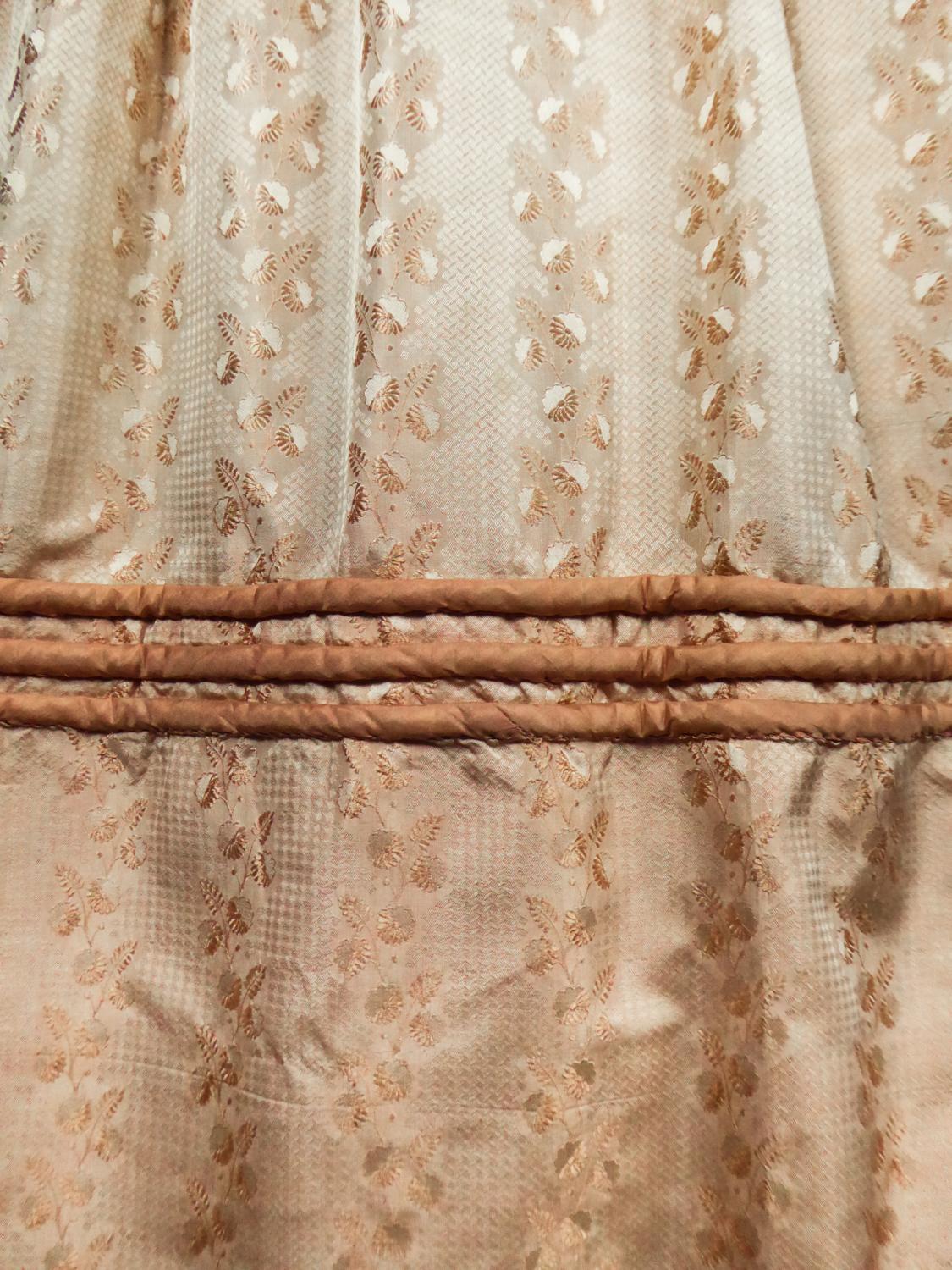 Französisch Taft Seide Ballkleid - Frankreich Charles X Periode Circa 1825 13