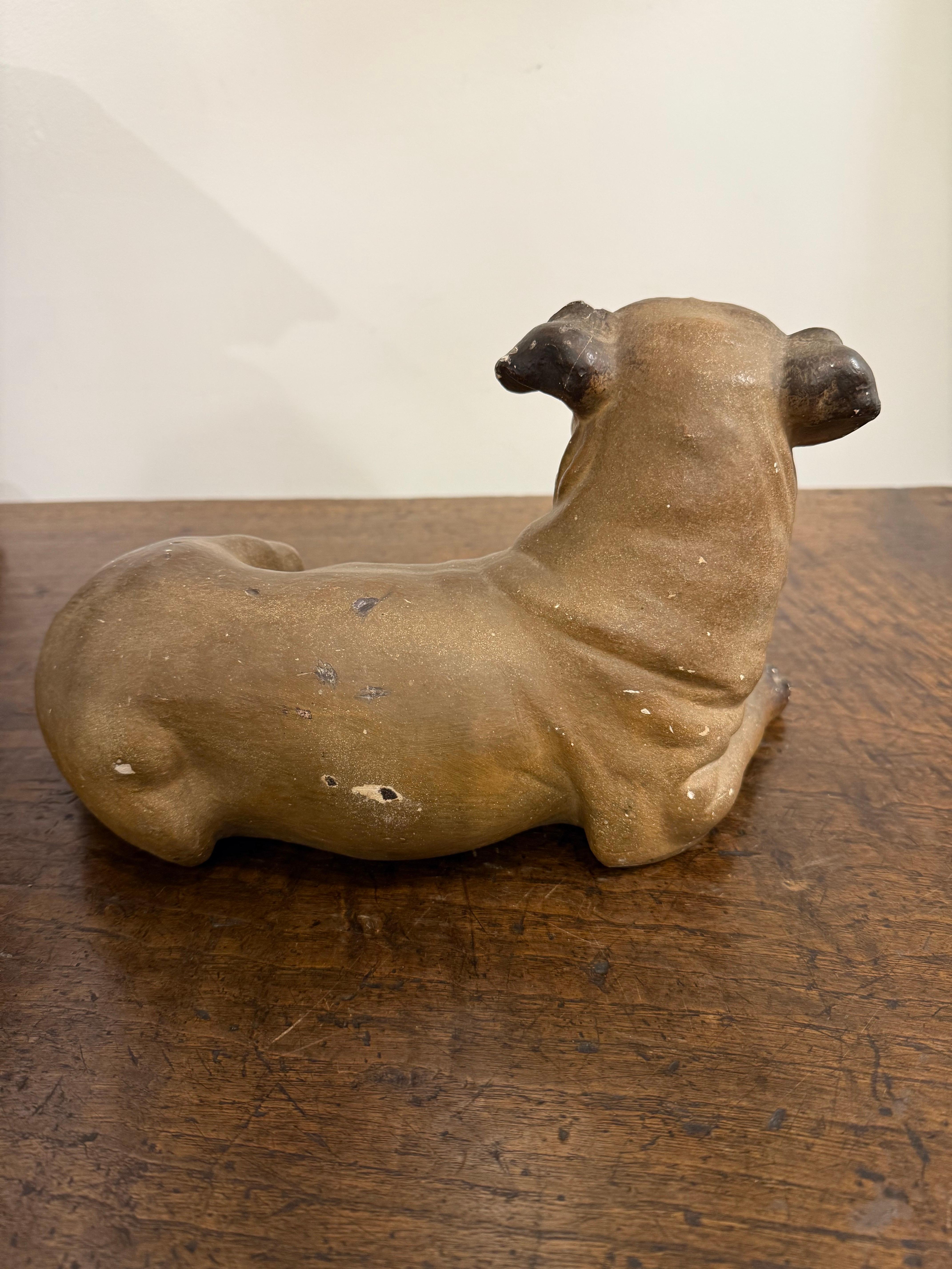 Carlino francese in terracotta, XIX secolo In condizioni buone in vendita a ARMADALE, VIC