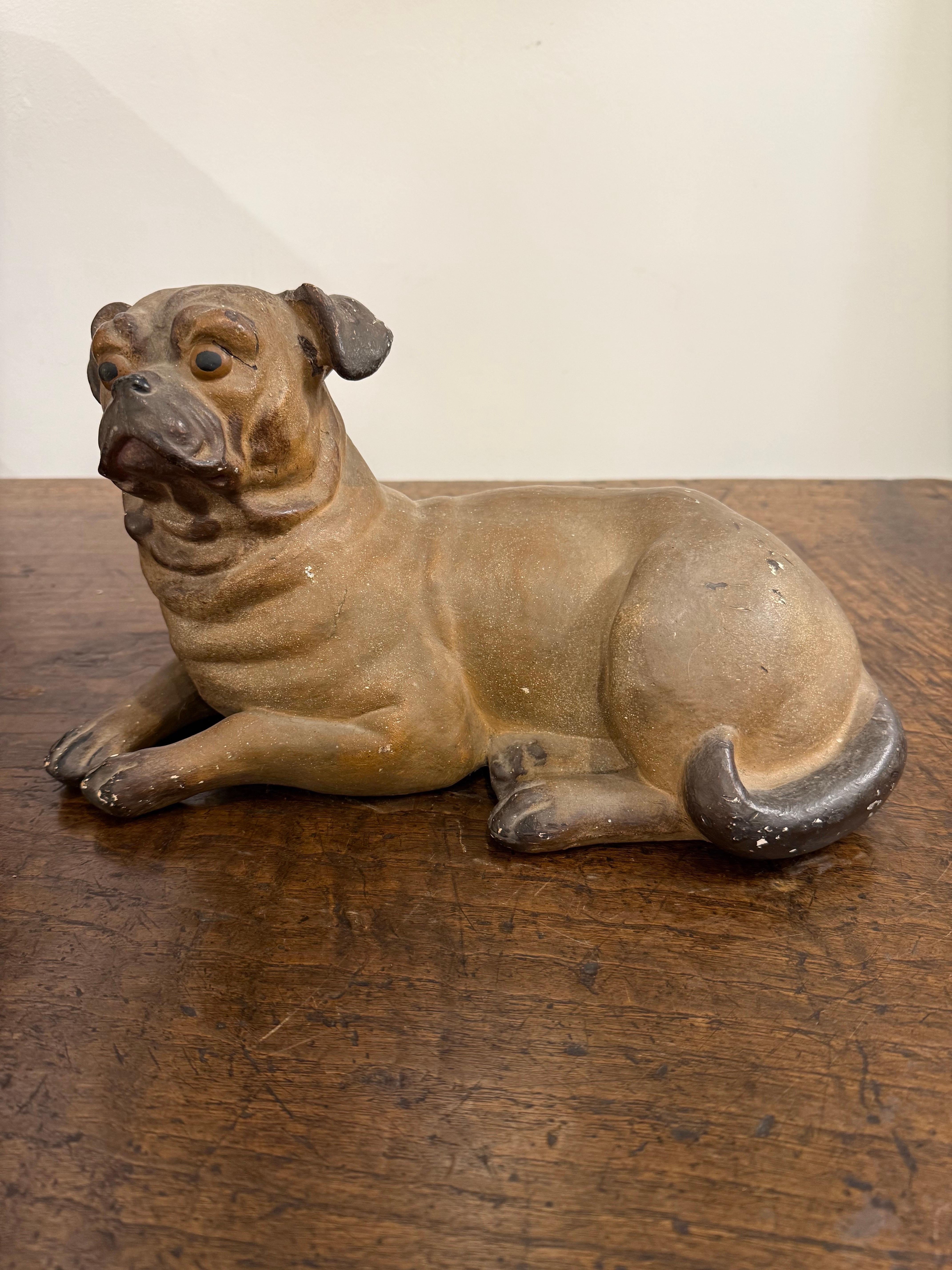 Carlino francese in terracotta, XIX secolo in vendita 3