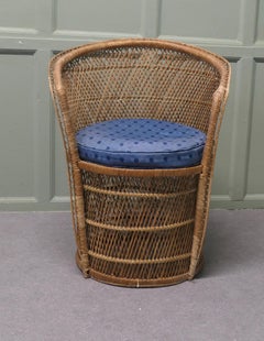 A French Tiki Style 1960s Woven Bamboo Tub Chair This is a delightful piece