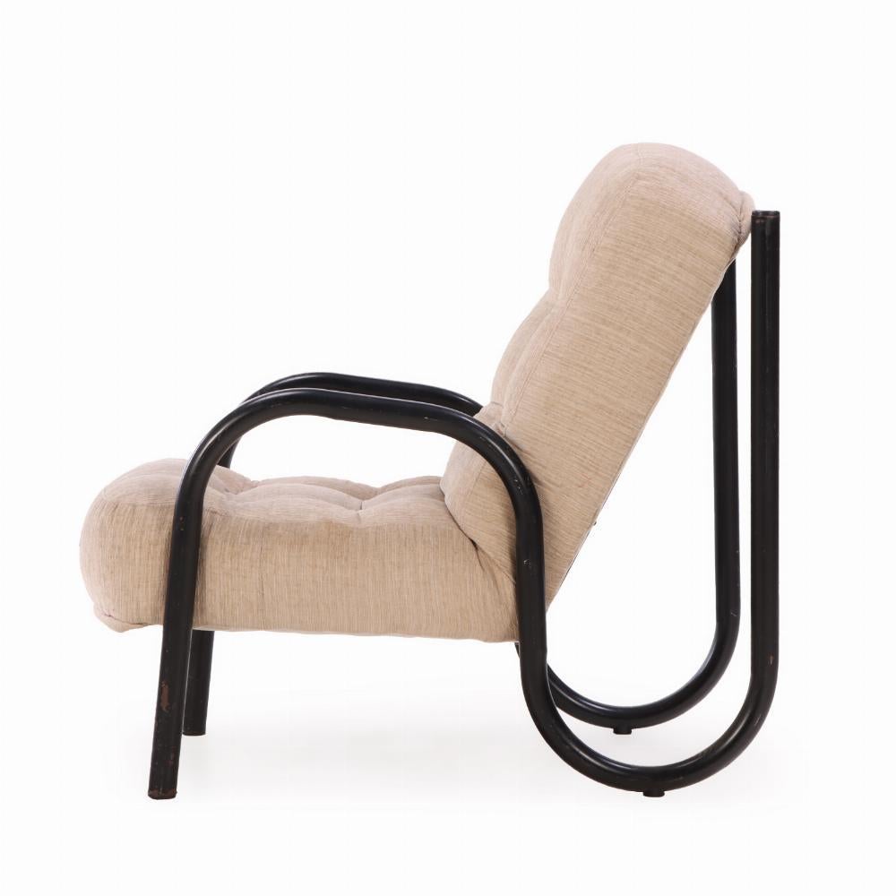 Sillón francés de hierro tubular, C. 1960. siglo XX en venta