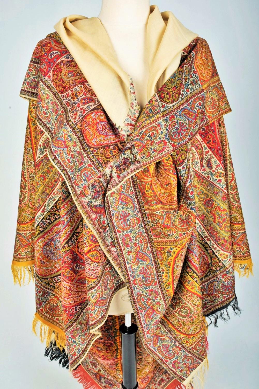 A French Turn Over Harlequin Cashmere shawl - France Circa 1825 5