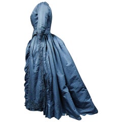 Französisches Wendekleid aus osmanischer Seide:: bestickt mit Perlen:: um 1880