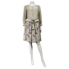A French Ungaro Parallele Skirt Blouse and Belt Set - Circa 1978 / 1980