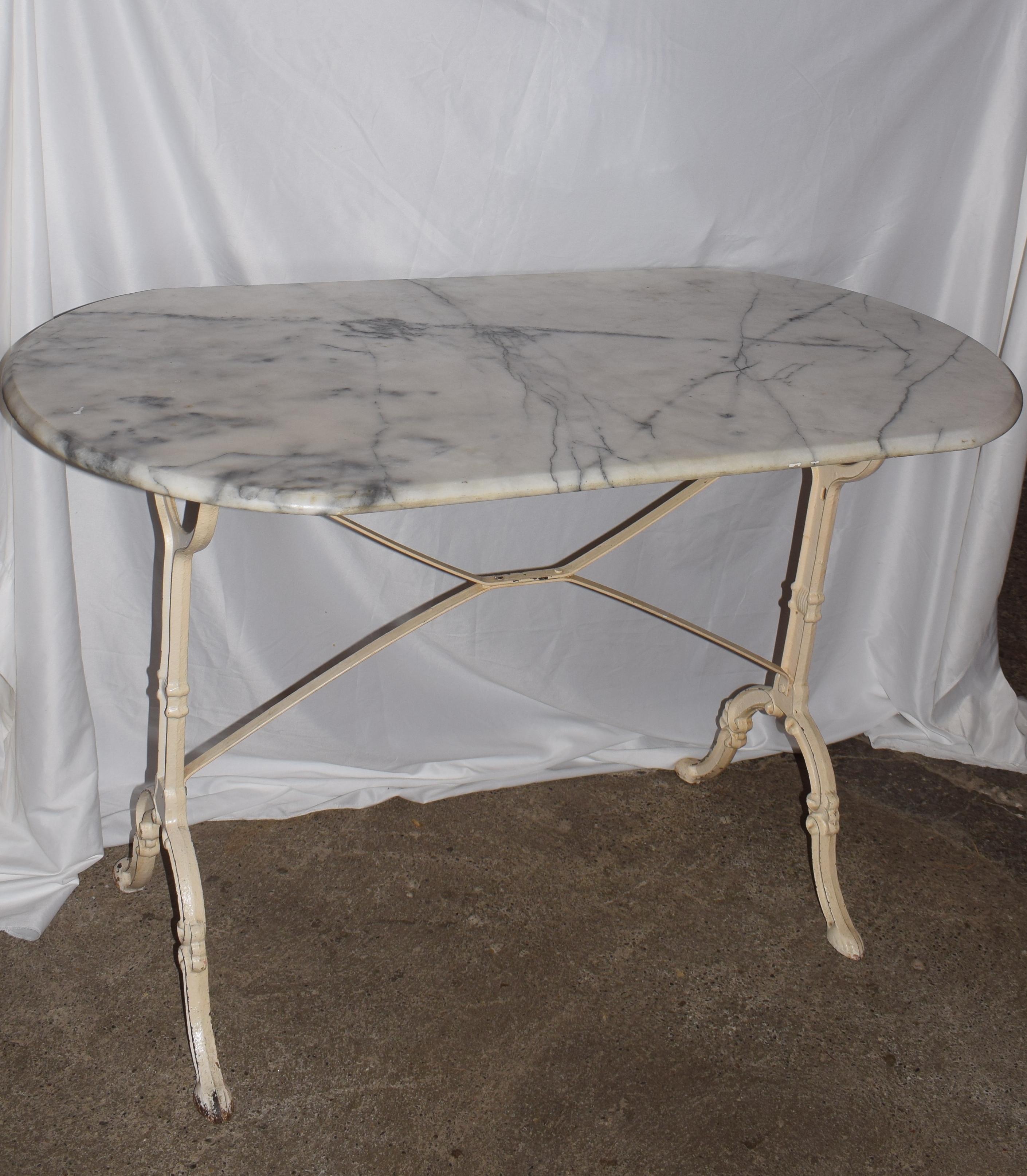 table bistro marbre