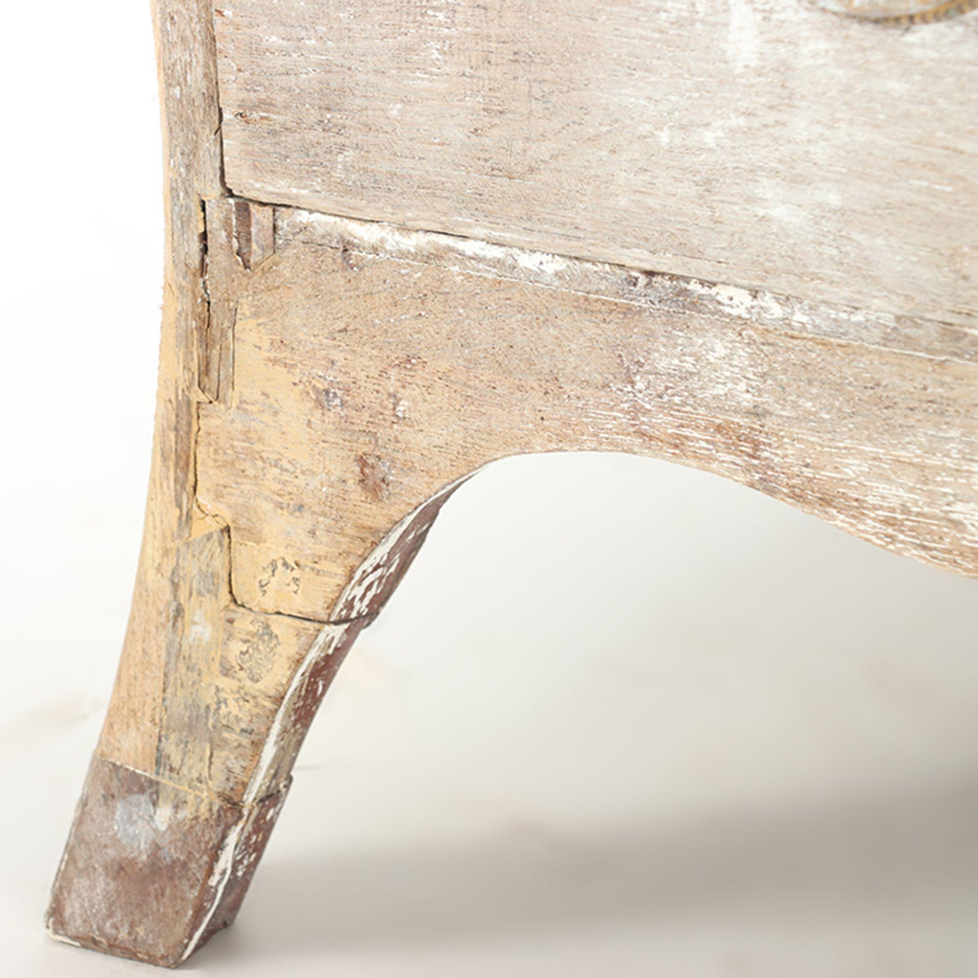 French White Washed Oak Dresser of Bombay Shape, 19th Century 5
