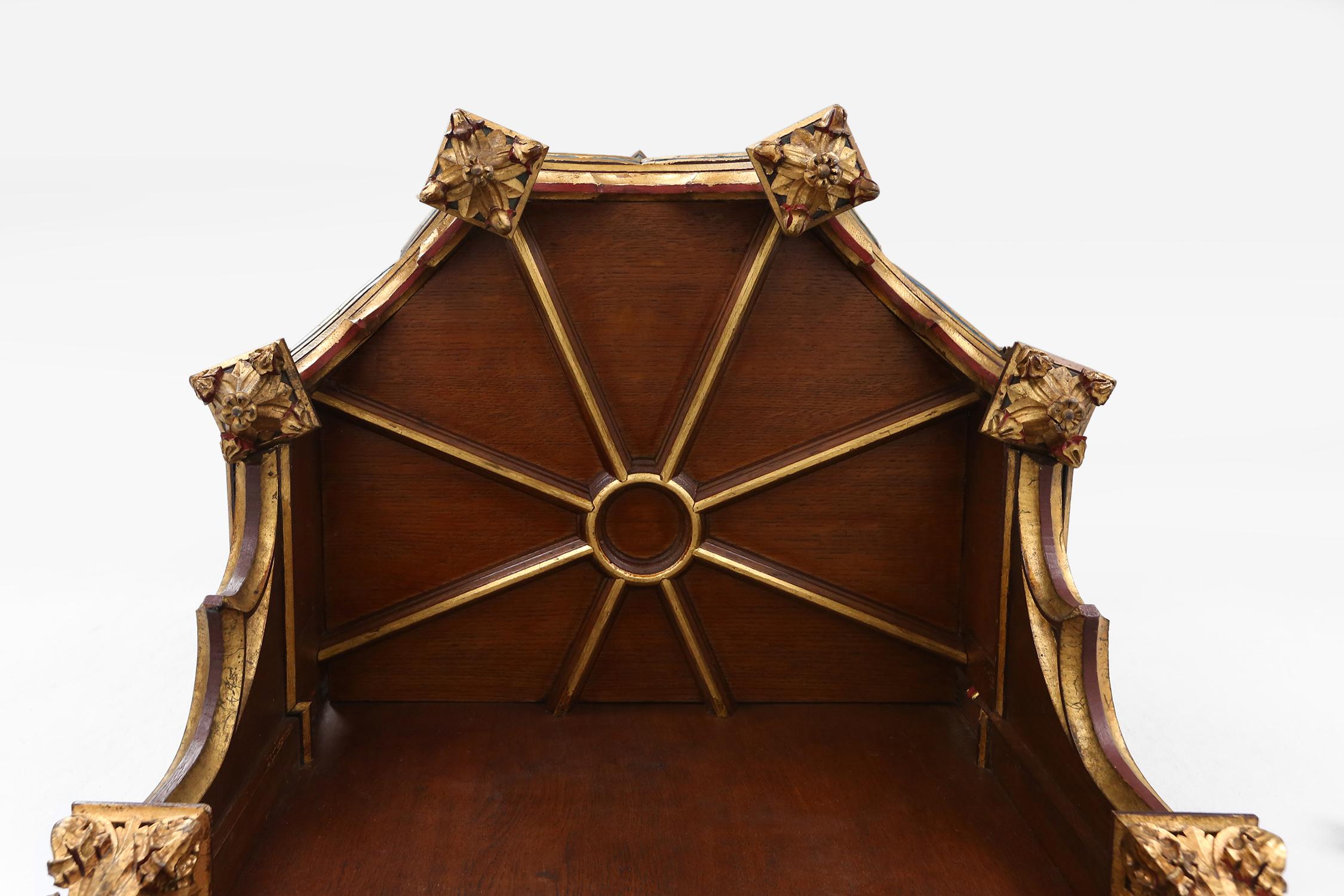 A French wooden neo-Gothic steeple with niche for saint statue, ca. 1800 For Sale 9