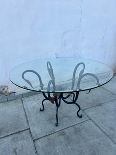 A French Wrought Iron and Gold Gilt Coffee or Cocktail Table