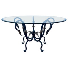 A French Wrought Iron and Gold Gilt Coffee or Cocktail Table