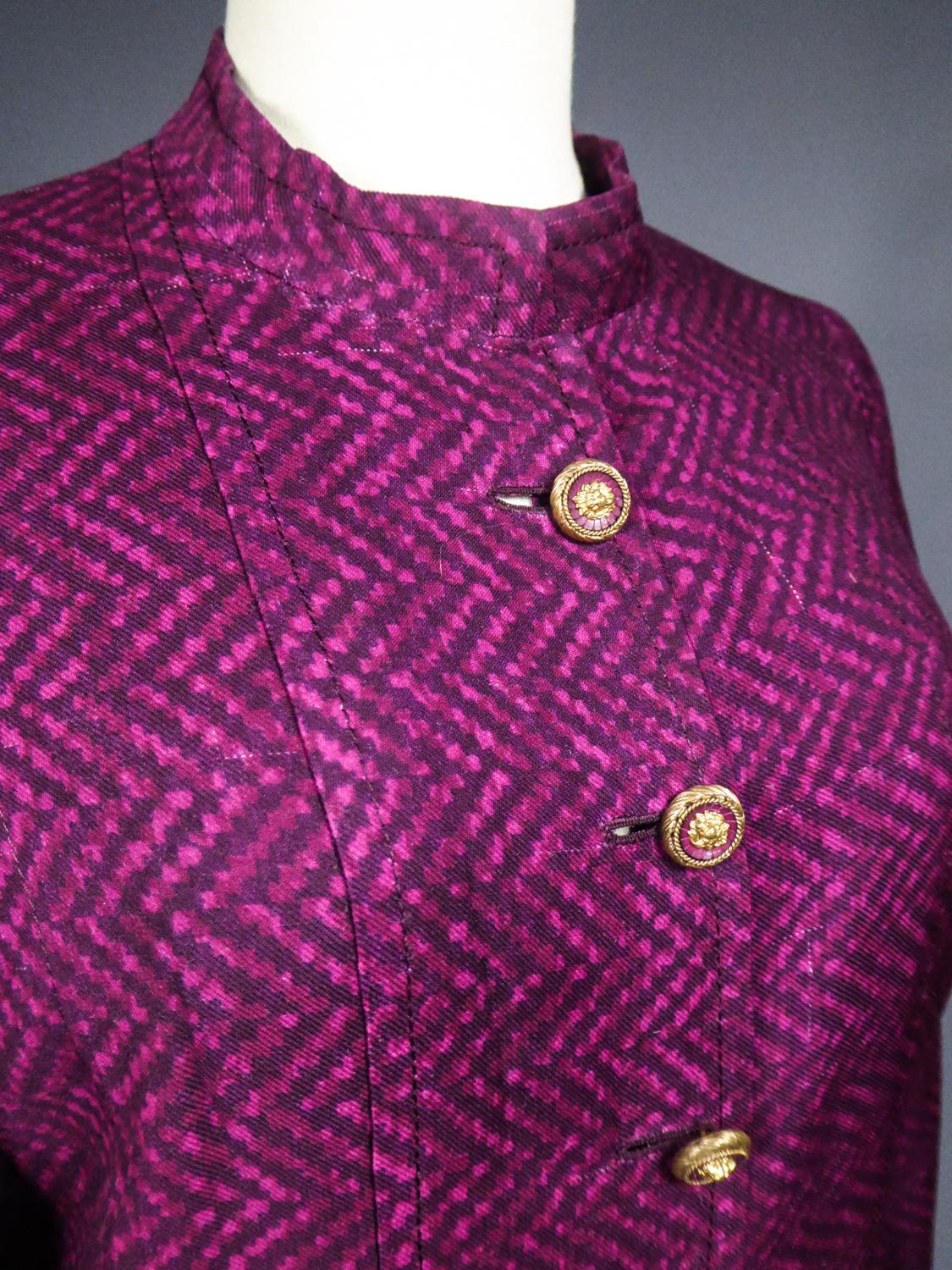 Tailleur jupe et veste Chanel haute couture, numéroté 60423 et 60422, circa 1980 en vente 4