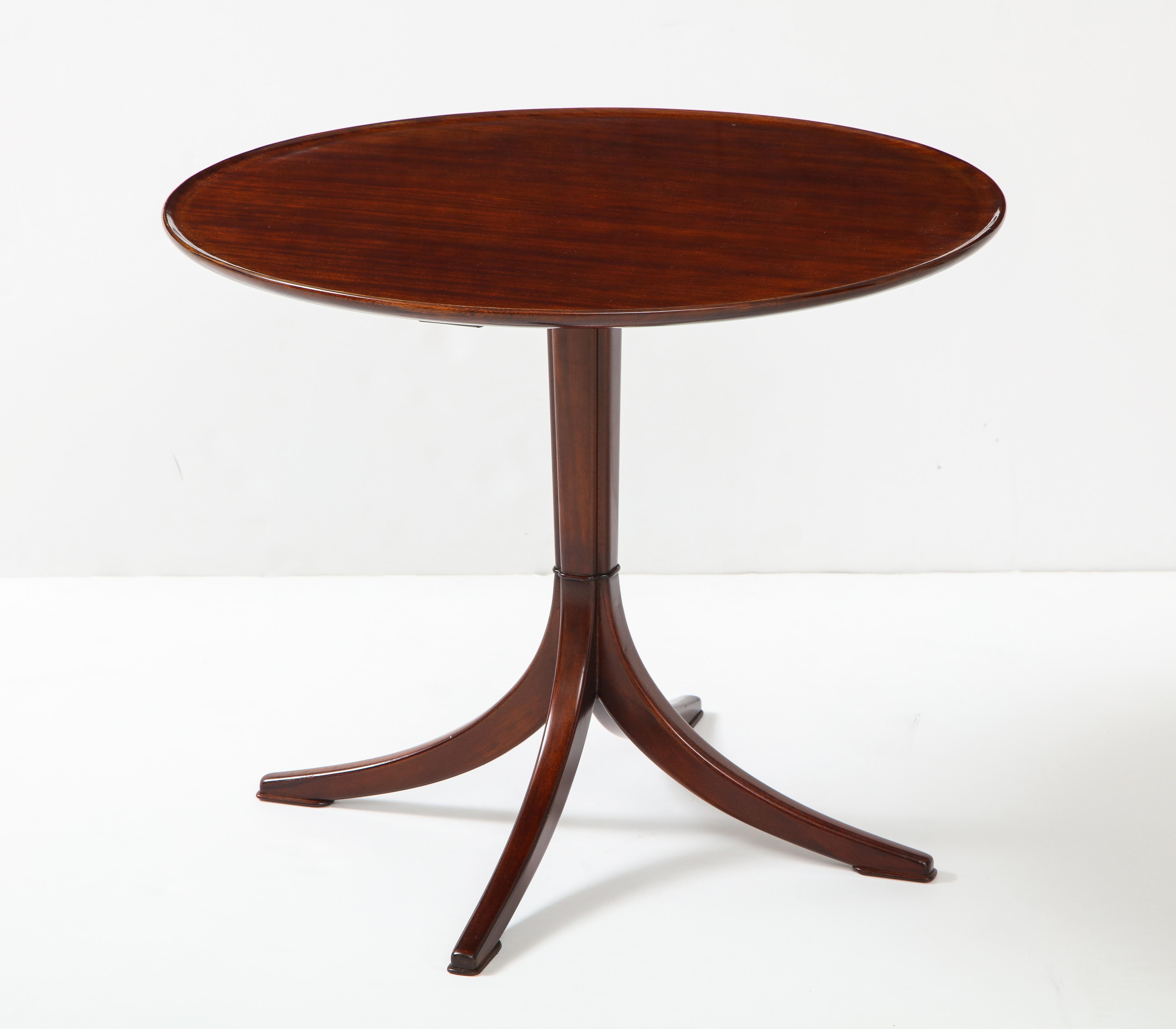 Scandinavian Modern Frits Henningsen Mahogany Side Table, circa 1940s