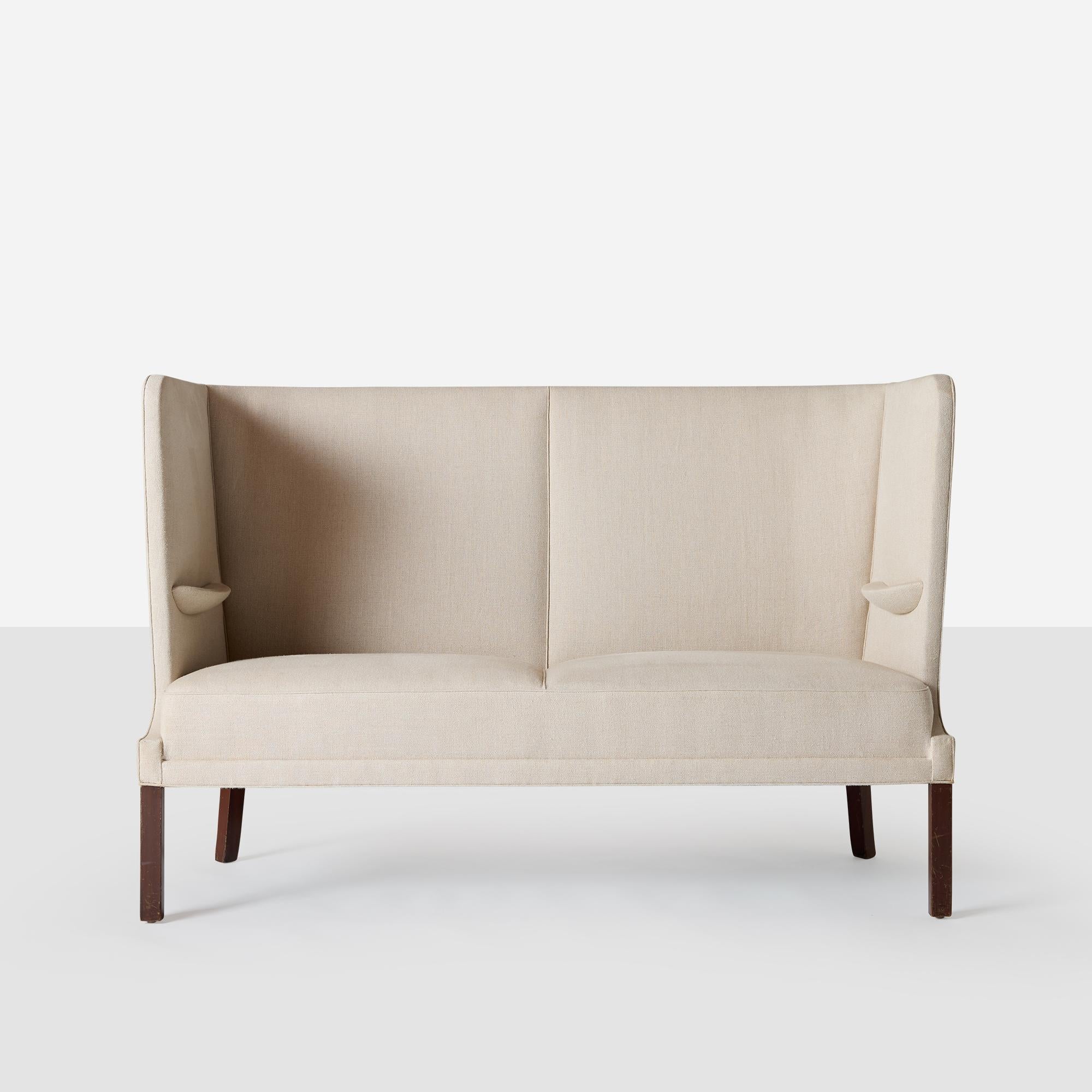 Moderne Settee Frits Henningsen en lin en vente