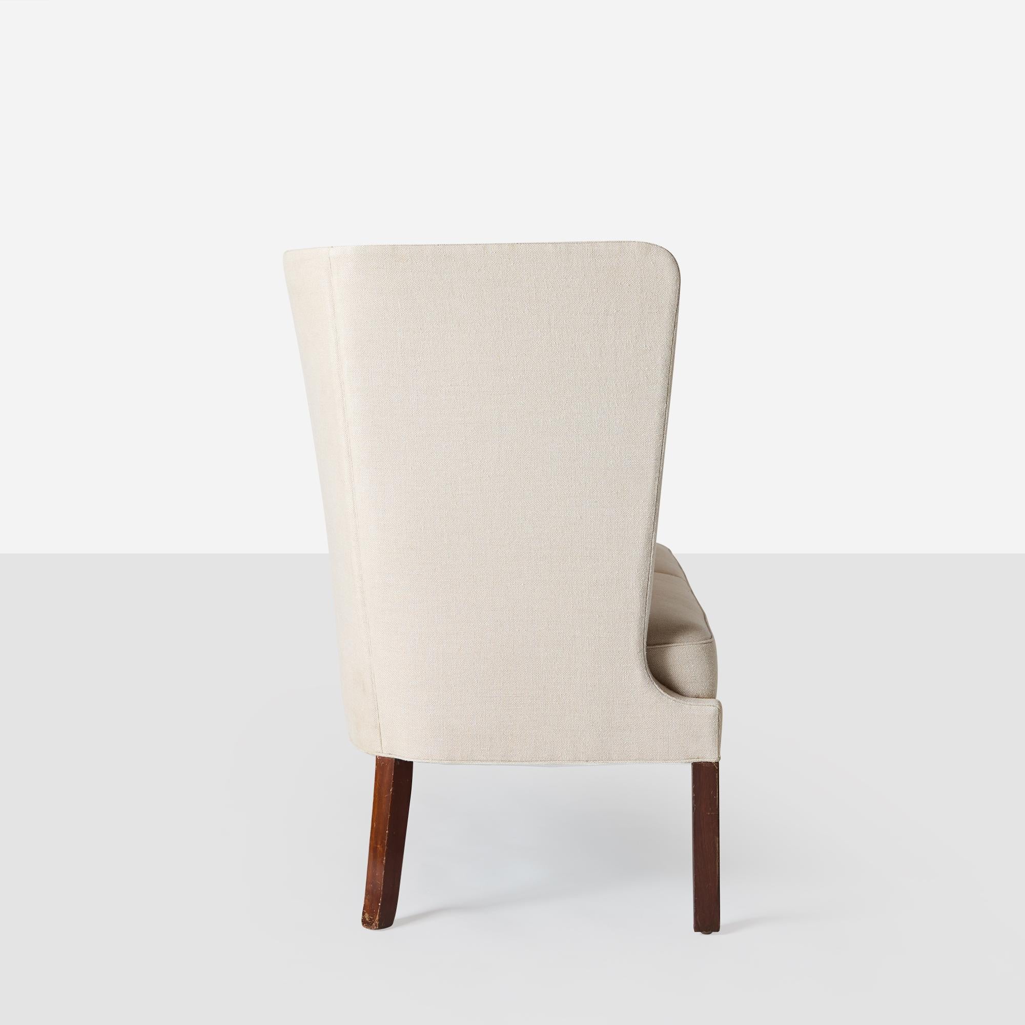 Settee Frits Henningsen en lin Bon état - En vente à San Francisco, CA