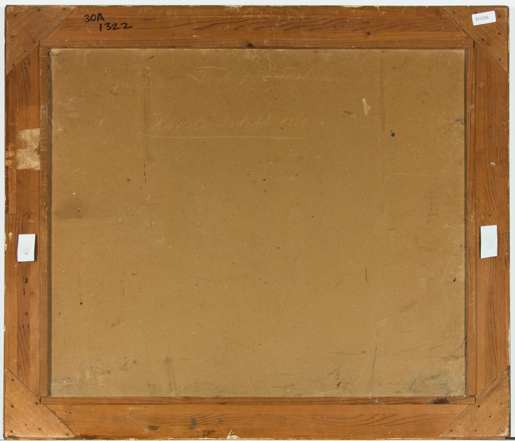 Un paysage impressionniste avec un empâtement épais. Présenté dans un cadre gris. Signé. A bord.
