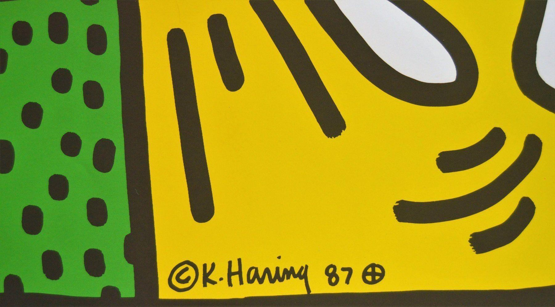 A full set of framed Keith Haring screen prints 