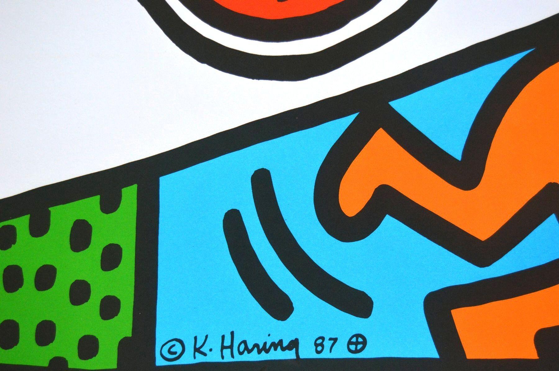 A full set of framed Keith Haring screen prints 