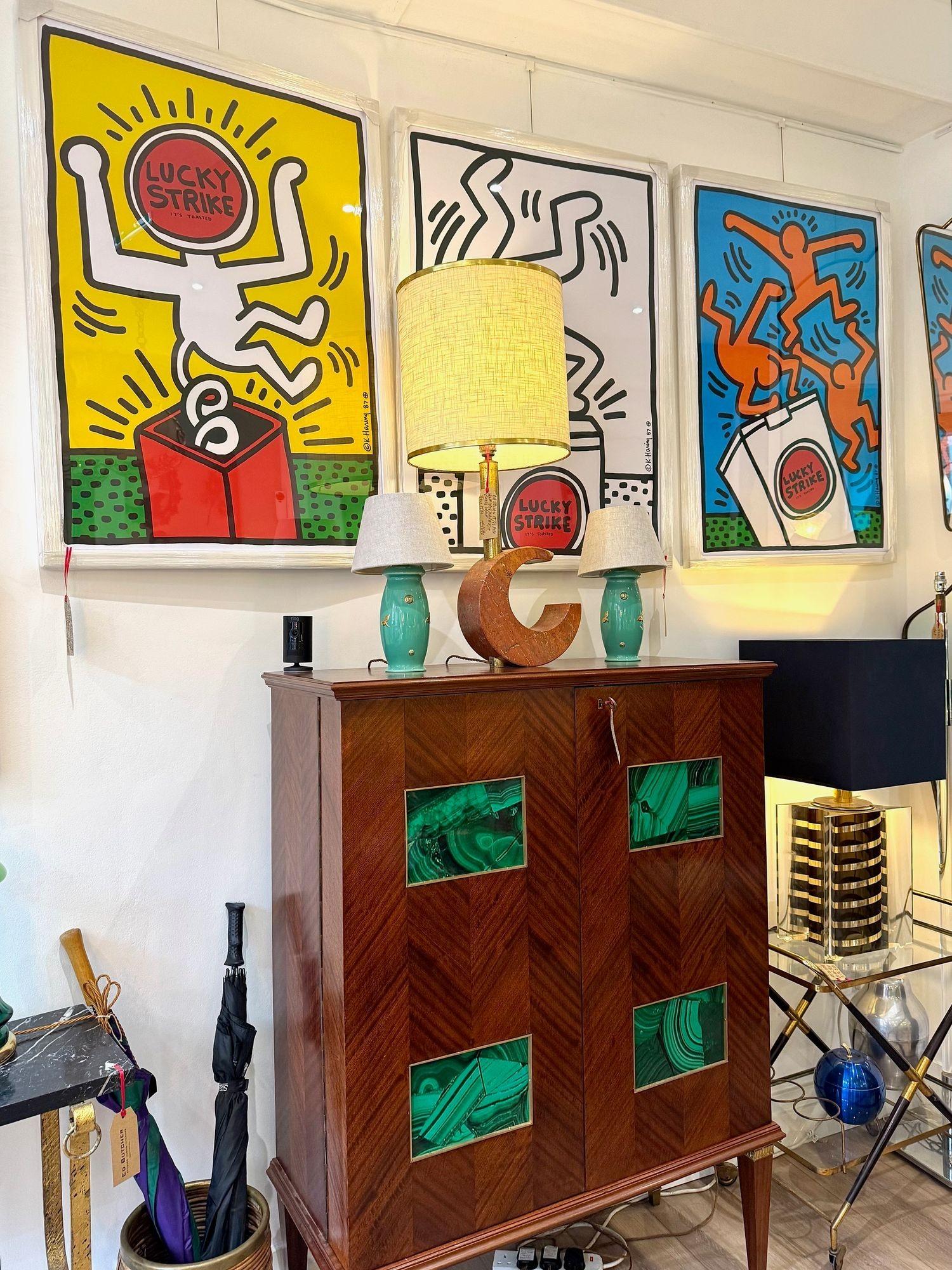 A full set of framed Keith Haring screen prints 
