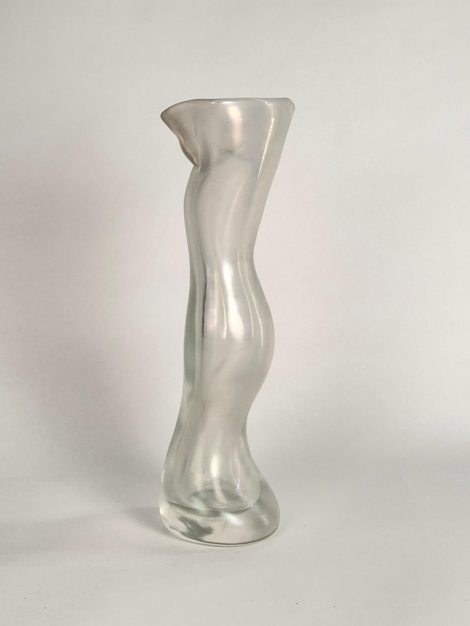 Italian A Fulvio Bianconi Murano Glass Vase for Venini.. Signed For Sale