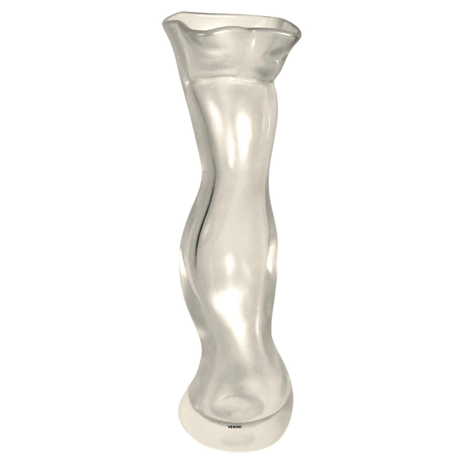 A Fulvio Bianconi Murano Glass Vase for Venini.. Signed For Sale