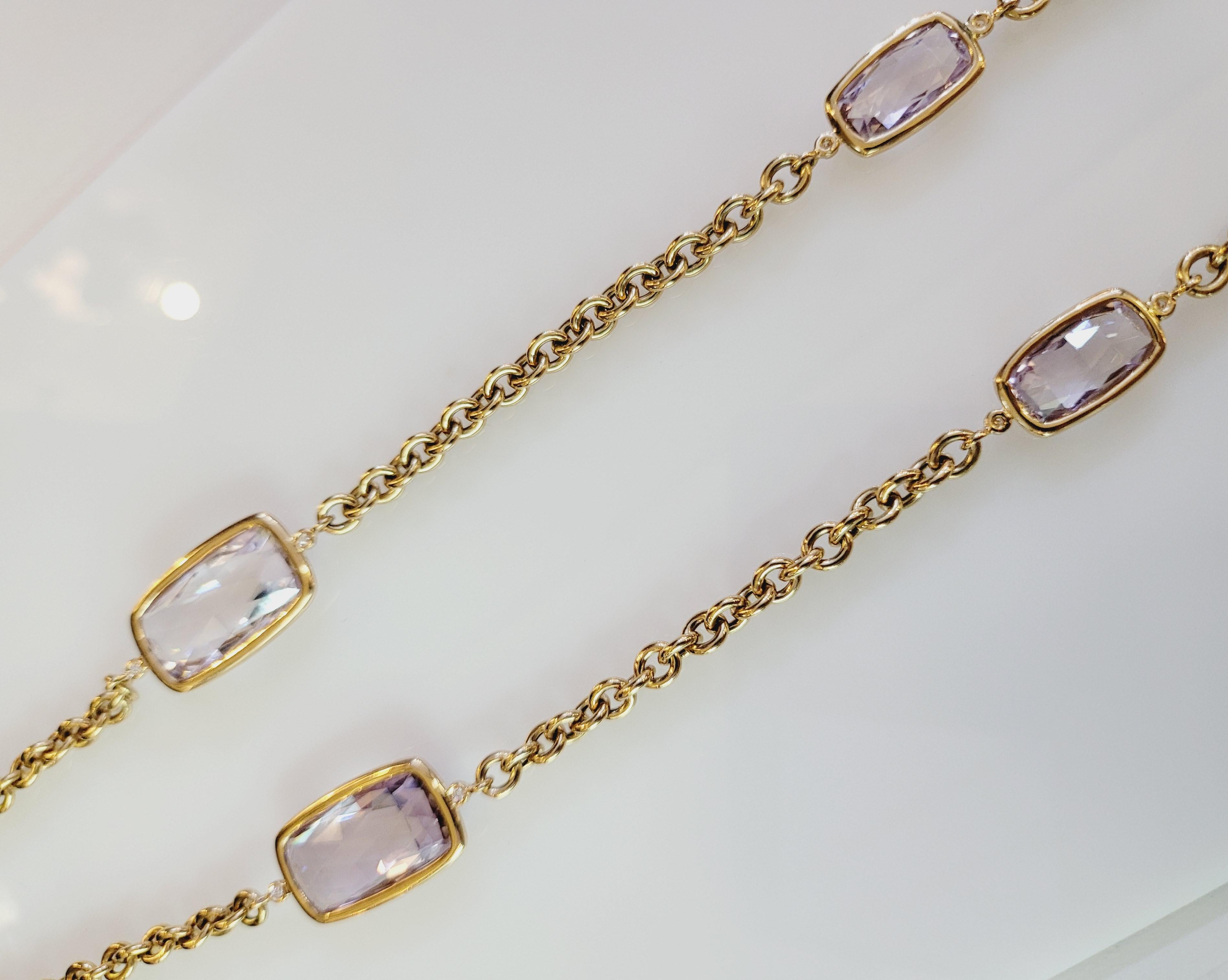 A & Furst. 18K Amethyst Chain In New Condition For Sale In New York, NY