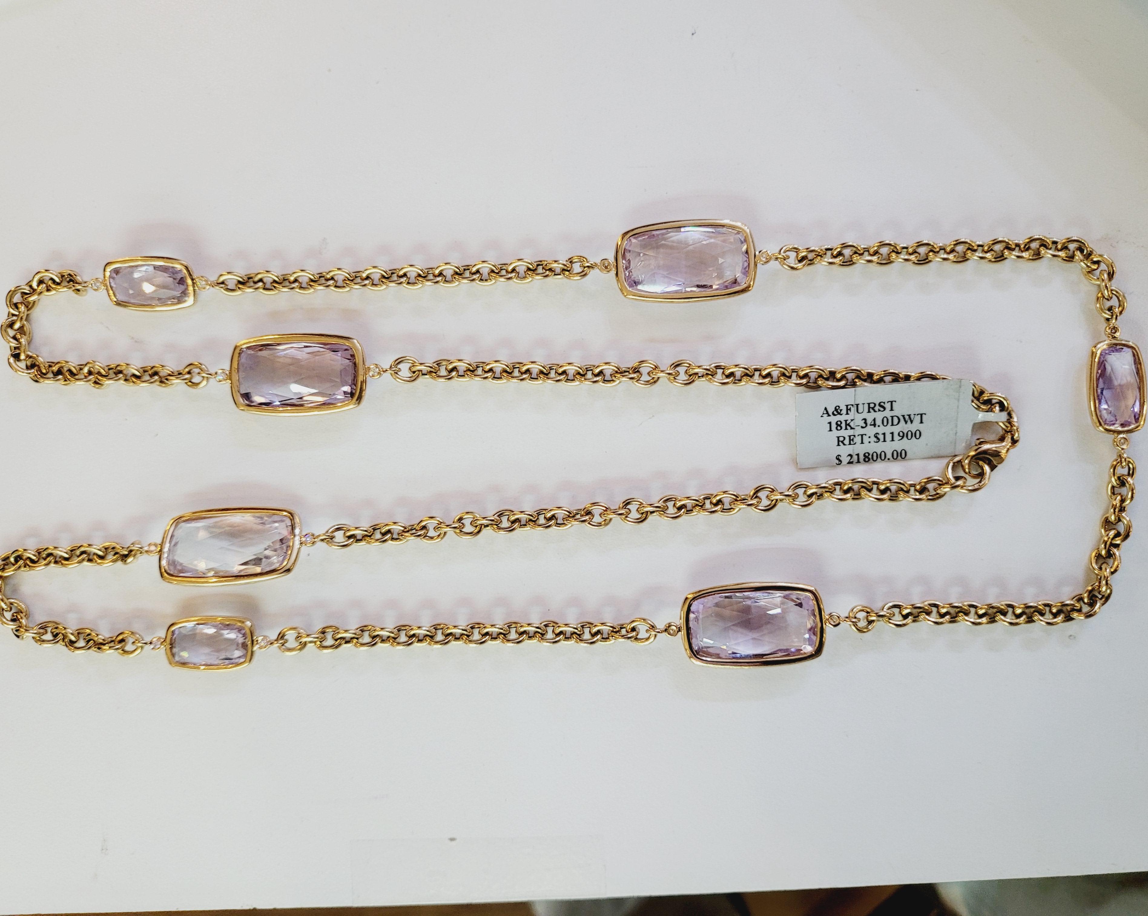 A & Furst. 18K Amethyst Chain For Sale 1