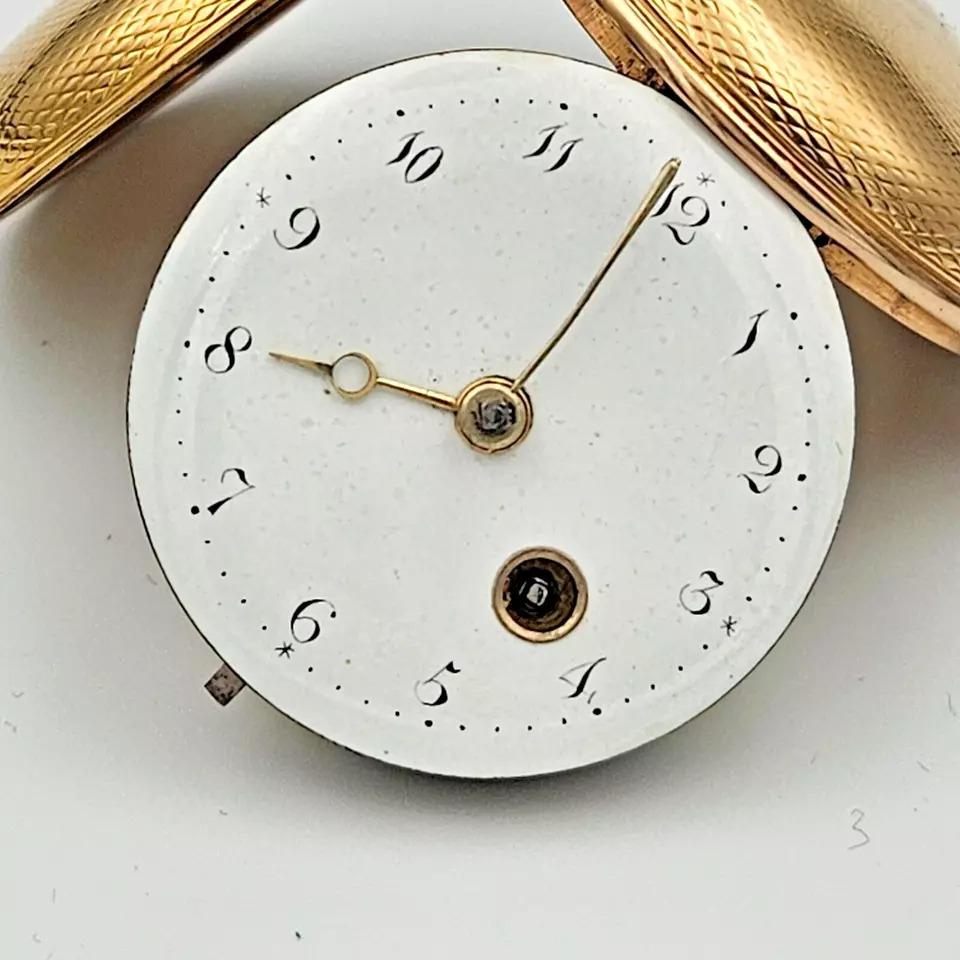 Antique 18k Gold Verge Fusee Full Hunter Pocket Watch – London 1807 For Sale 7