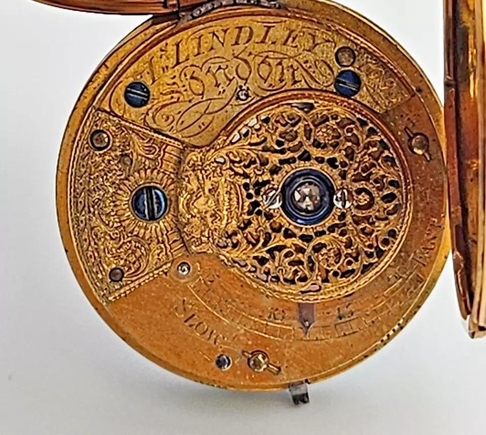 Antique 18k Gold Verge Fusee Full Hunter Pocket Watch – London 1807 For Sale 3