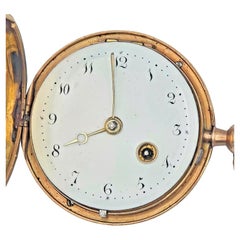 Antique 18k Gold Verge Fusee Full Hunter Pocket Watch – London 1807