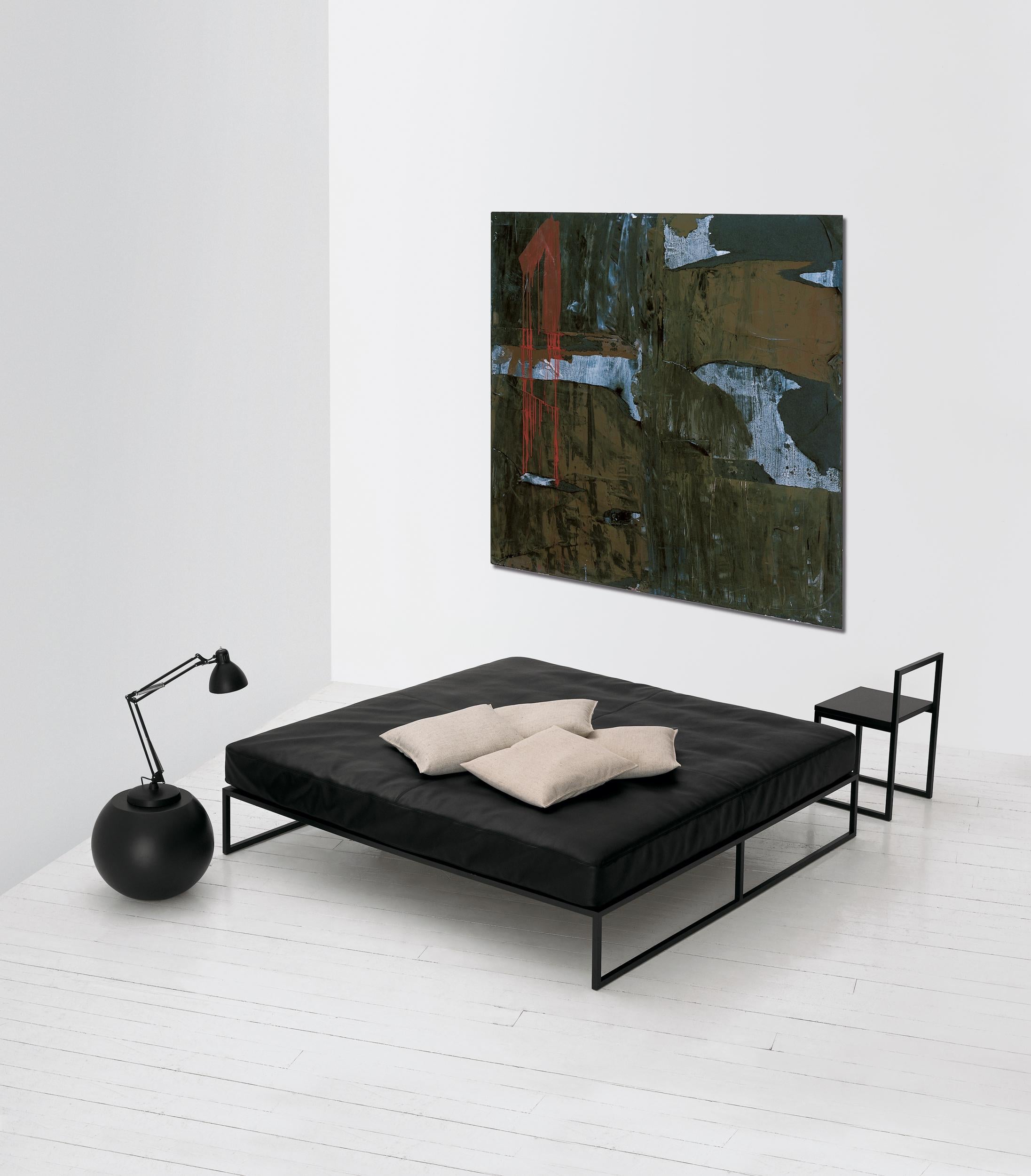 A. A. G. Fronzoni Medium Fronzoni '64 Bett aus Metall und Wood Wood für Cappellini (Moderne) im Angebot
