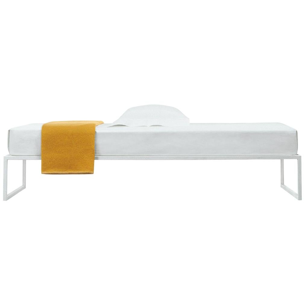 A. G. Fronzoni Medium Fronzoni '64 Bed in Metal and Wood for Cappellini