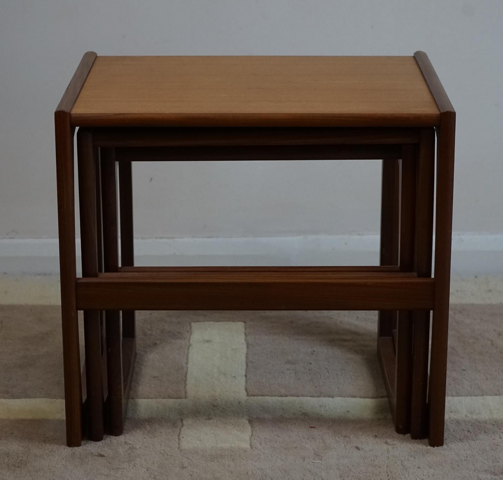 G Plan Teak Nest of Three Occasional Tables For Sale 3
