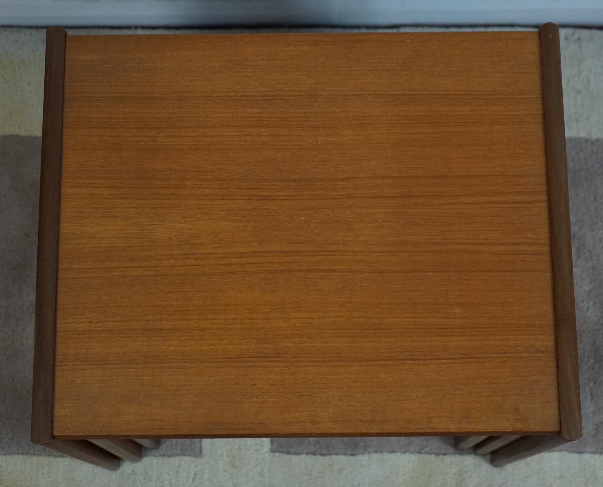 British G Plan Teak Nest of Three Occasional Tables For Sale