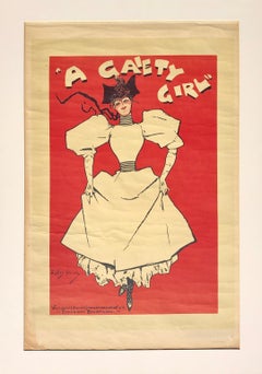 A Gaiety Girl by Dudley Hardy - Vintage Art Nouveau Lithograph Poster