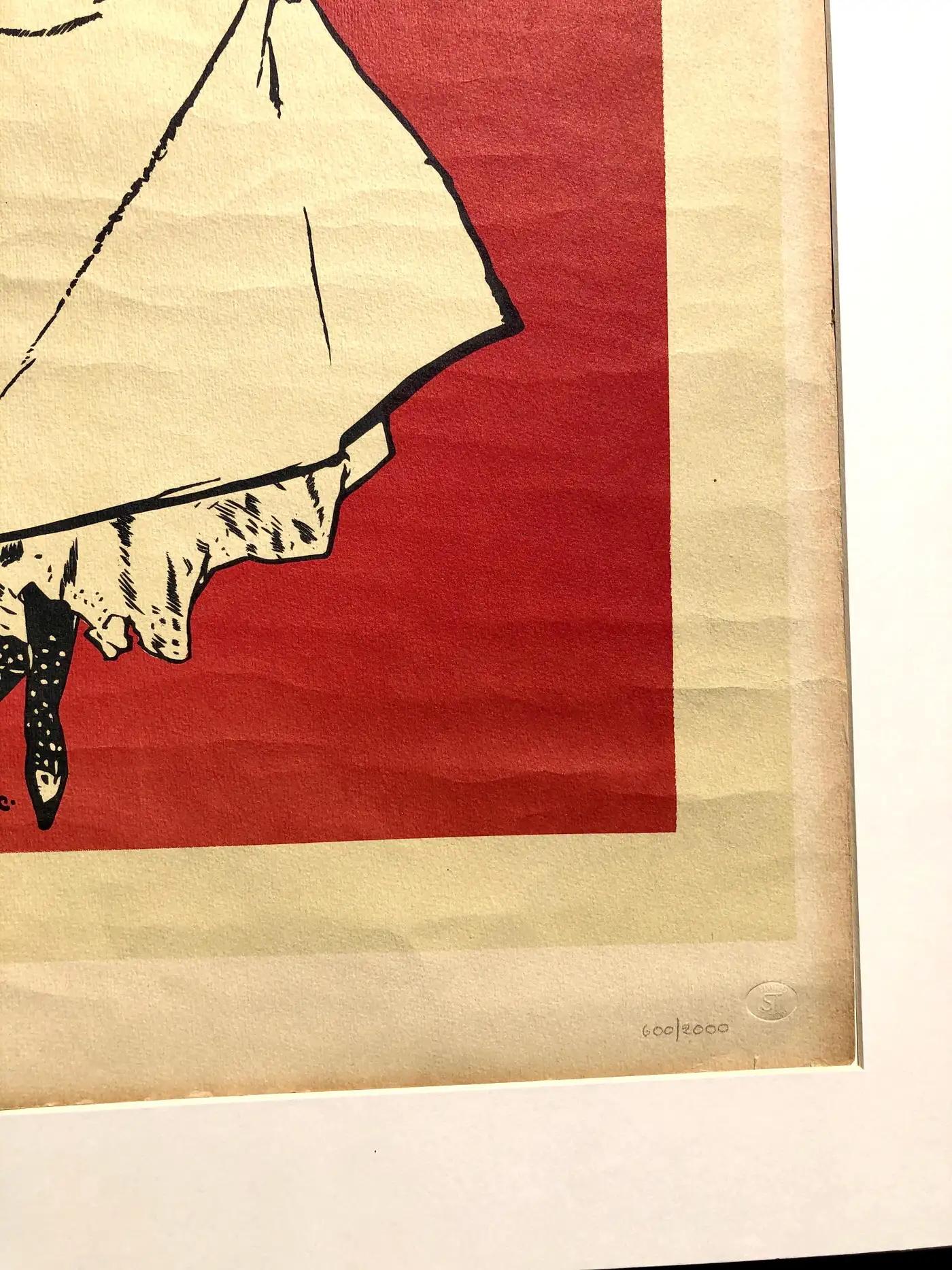 A Gaiety Girl von Dudley Hardy – Jugendstil-Lithographieplakat „A Gaiety Girl“ im Jugendstil (19. Jahrhundert) im Angebot