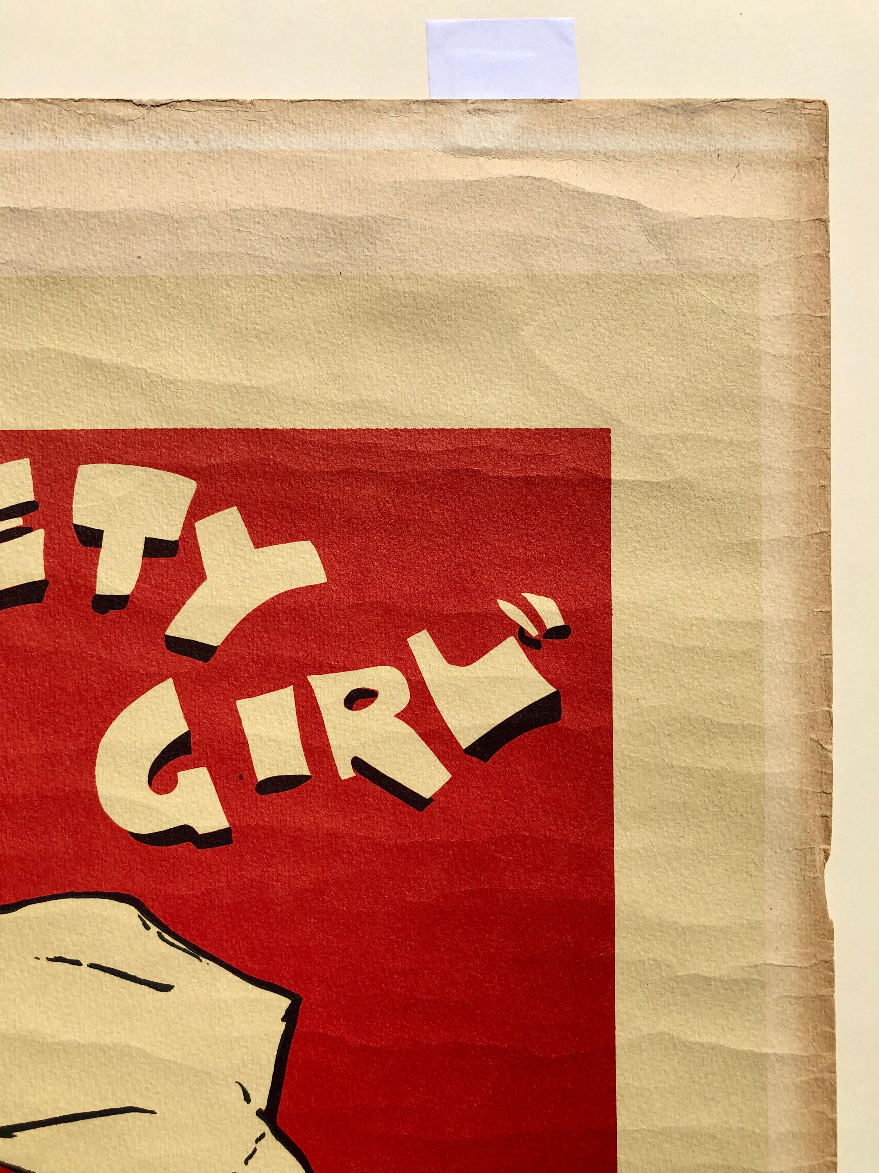 Papier Une jeune fille Gaiety de Dudley Hardy -  Vintage Art of Vintage Lithograph Poster en vente