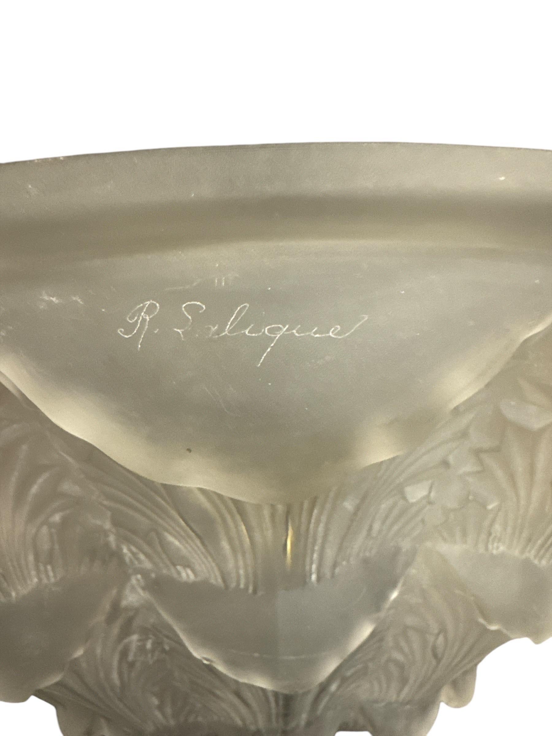 Gaillon, Art-Déco-Glas-Kronleuchter, Gaillon  von R. Lalique im Angebot 4