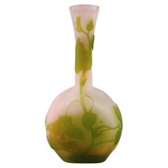 Galle Cameo Glass Banjo Vase, c1912