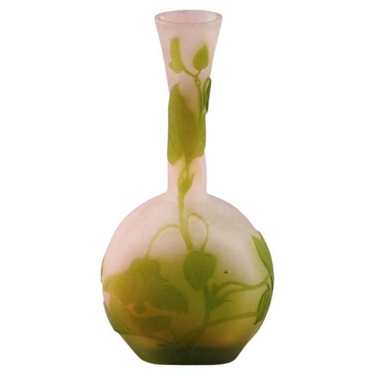 Galle Cameo Glass Banjo Vase, c1912 For Sale at 1stDibs