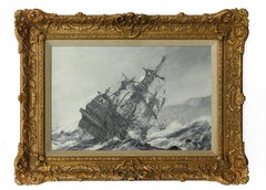 ‘A Galleon in Distress’ by Montague Dawson