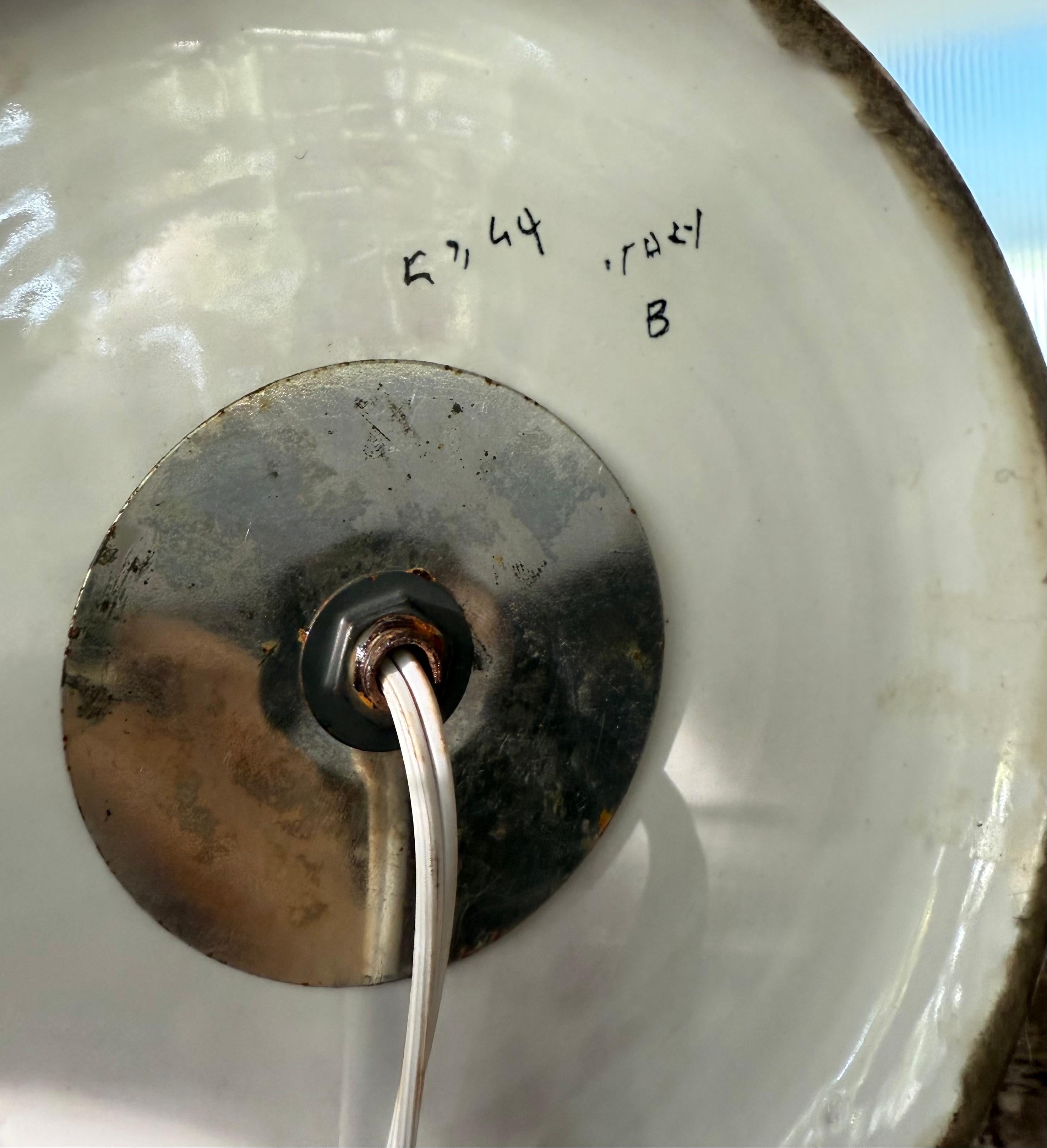 Lámpara Zodiac de cerámica pintada a mano de la época Gambone, hacia 1960 en venta 12